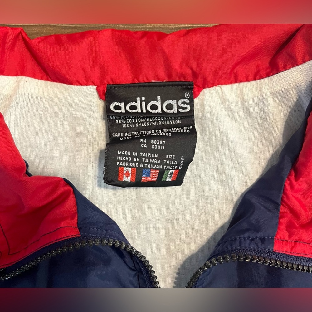 Vintage Adidas Windbreaker Jacket Size Large - Picture 7 of 9